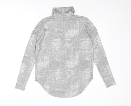 Womens UK Size 8 NEXT Silver Basic Blouse