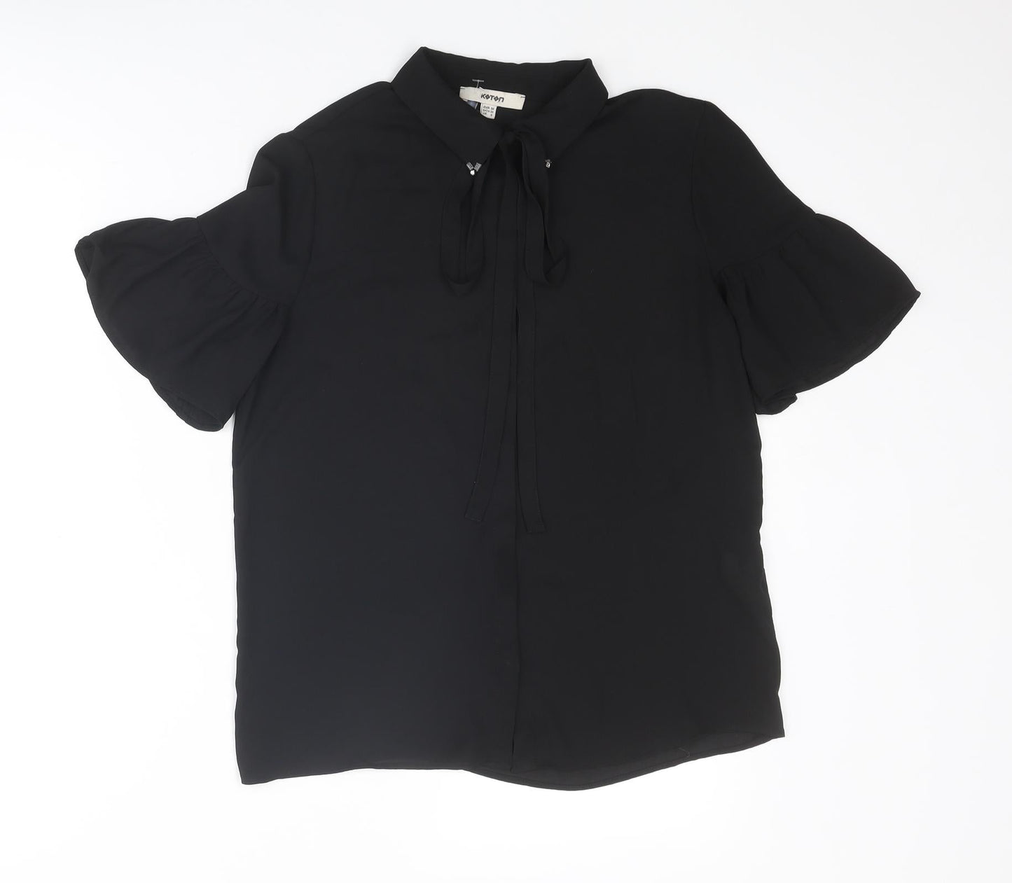Womens UK Size 6 Koton Black Basic Blouse
