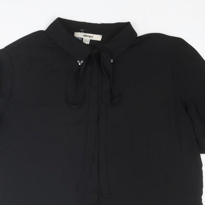 Womens UK Size 6 Koton Black Basic Blouse
