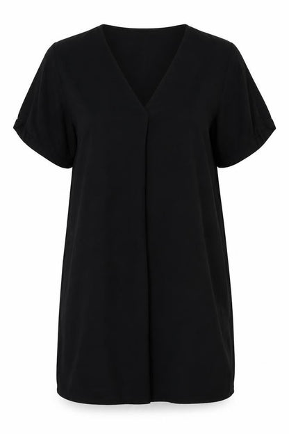 New Look Womens Black Viscose A-Line Size 12 V-Neck Pullover