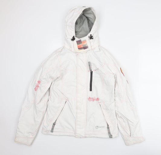 Womens UK Size XS Protest White Windbreaker Coat
