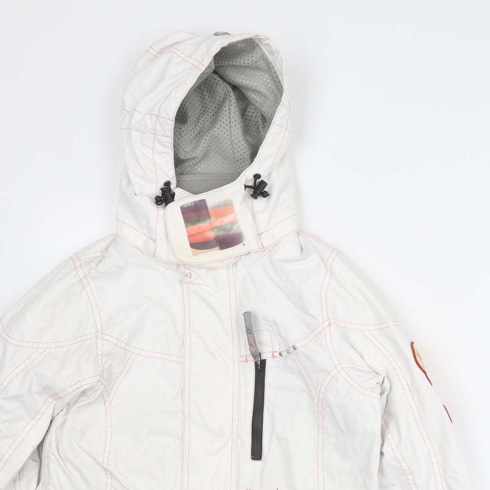 Womens UK Size XS Protest White Windbreaker Coat