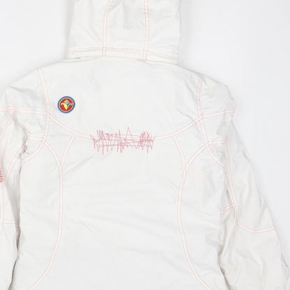Womens UK Size XS Protest White Windbreaker Coat