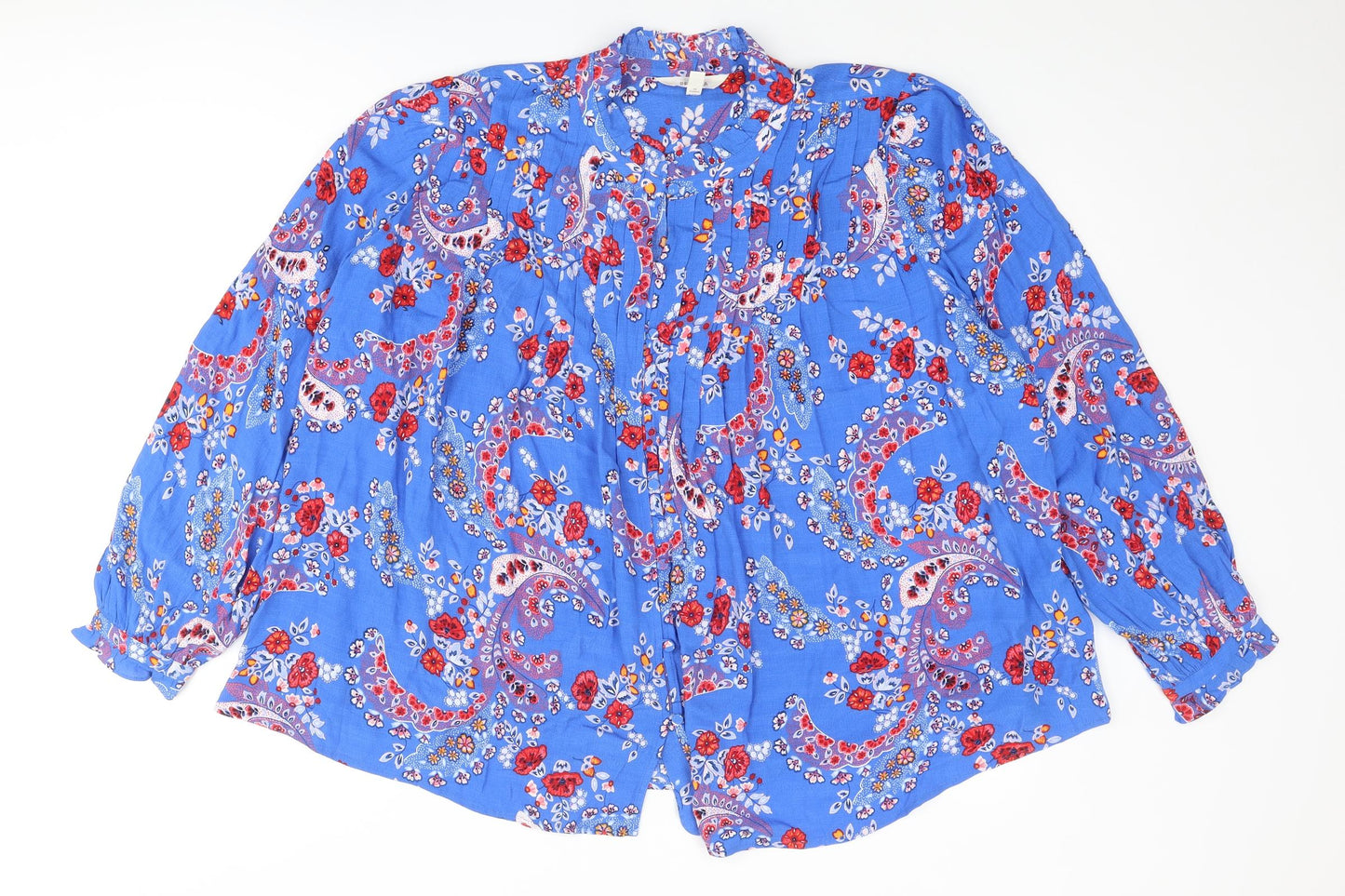 Womens UK Size 18 Per Una Multicoloured Basic Button-Up