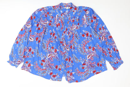 Womens UK Size 18 Per Una Multicoloured Basic Button-Up