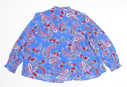Womens UK Size 18 Per Una Multicoloured Basic Button-Up