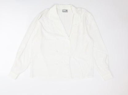 Womens UK Size 16 First Avenue White Basic Button-Up