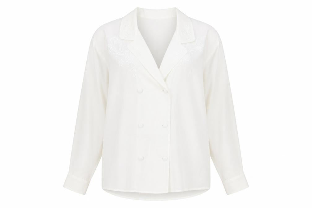 Womens UK Size 16 First Avenue White Basic Button-Up