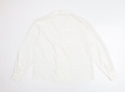 Womens UK Size 16 First Avenue White Basic Button-Up