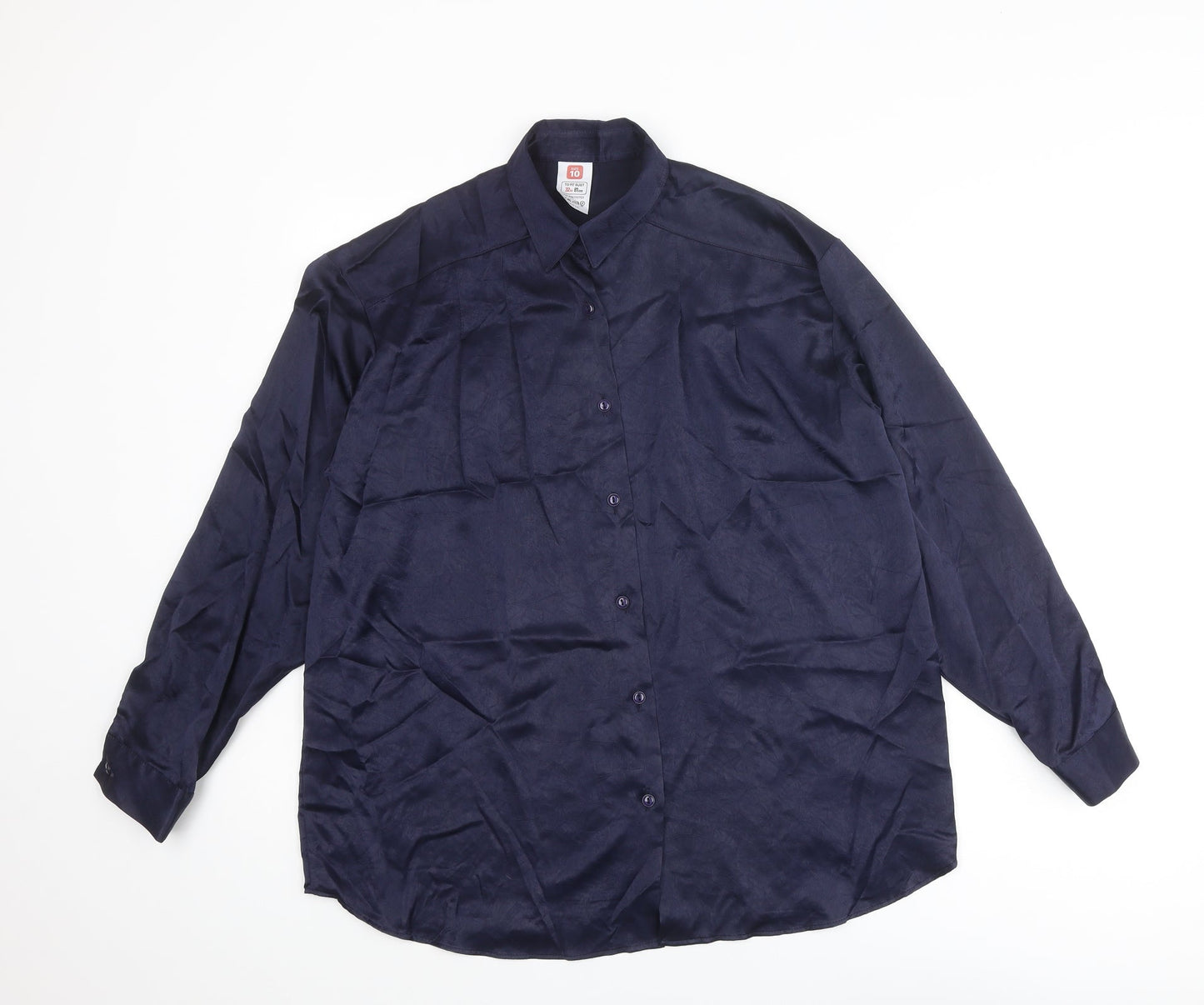 Womens UK Size 10 St Michael Blue Basic Button-Up