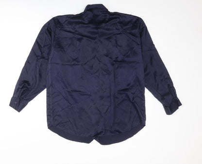 Womens UK Size 10 St Michael Blue Basic Button-Up