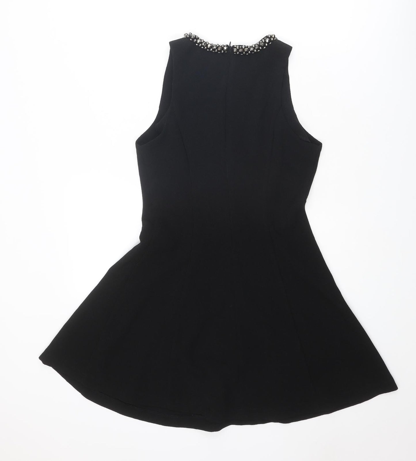 FOREVER 21 Womens Black Polyester Fit & Flare Size M Round Neck