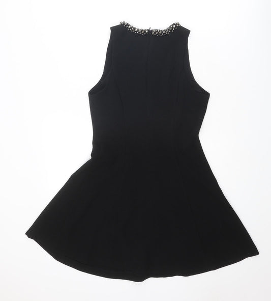 FOREVER 21 Womens Black Polyester Fit & Flare Size M Round Neck