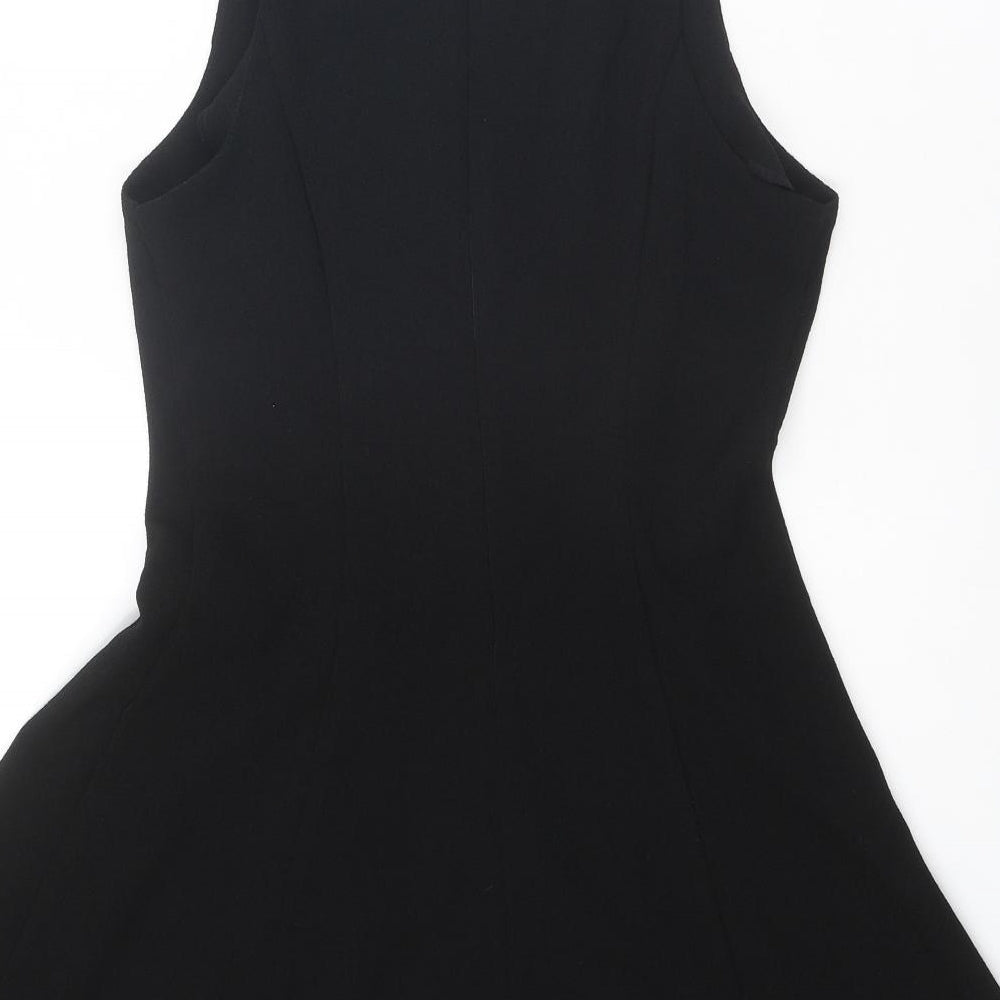 FOREVER 21 Womens Black Polyester Fit & Flare Size M Round Neck