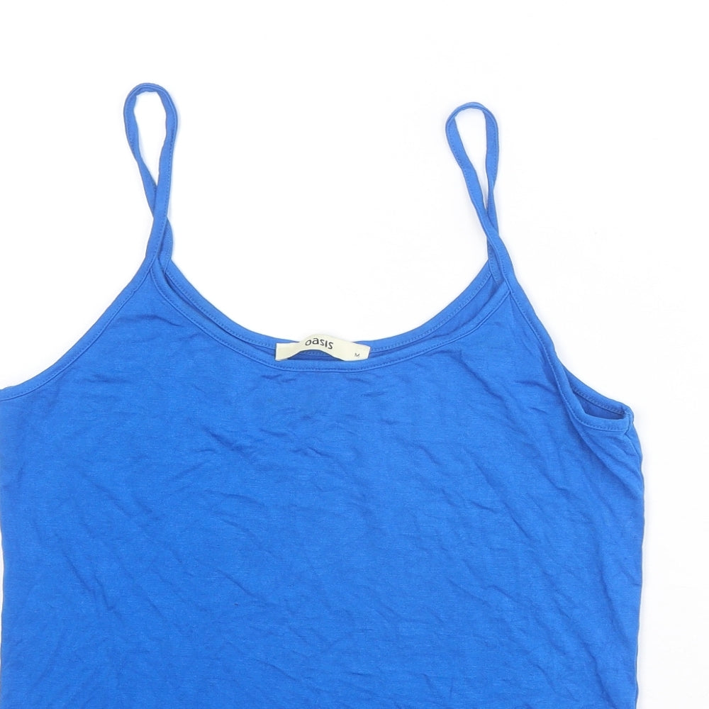 Womens UK Size M Oasis Blue Basic Tank