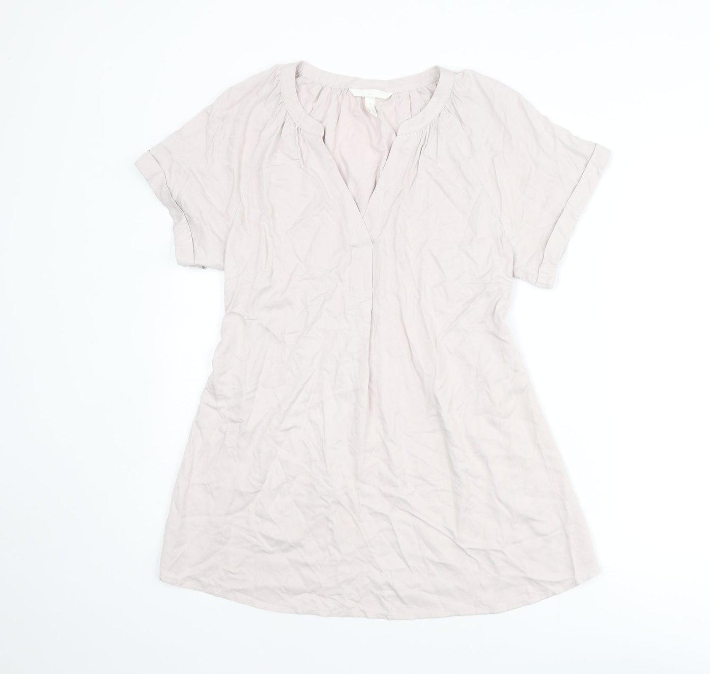 Womens UK Size S H&M Pink Basic Blouse