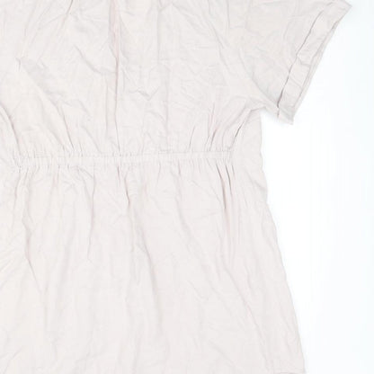 Womens UK Size S H&M Pink Basic Blouse