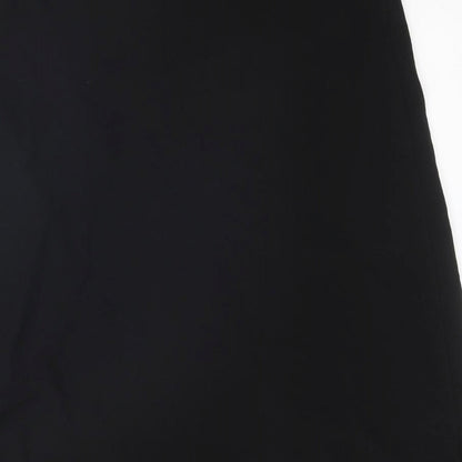 Marks and Spencer Womens Black Polyester A-Line Skirt Size 38 in