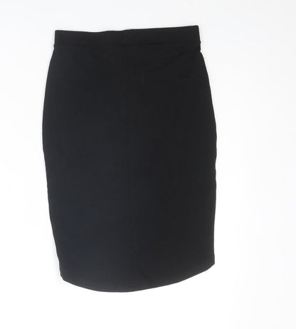 ASOS Womens Black Cotton Bandage Skirt Size 4