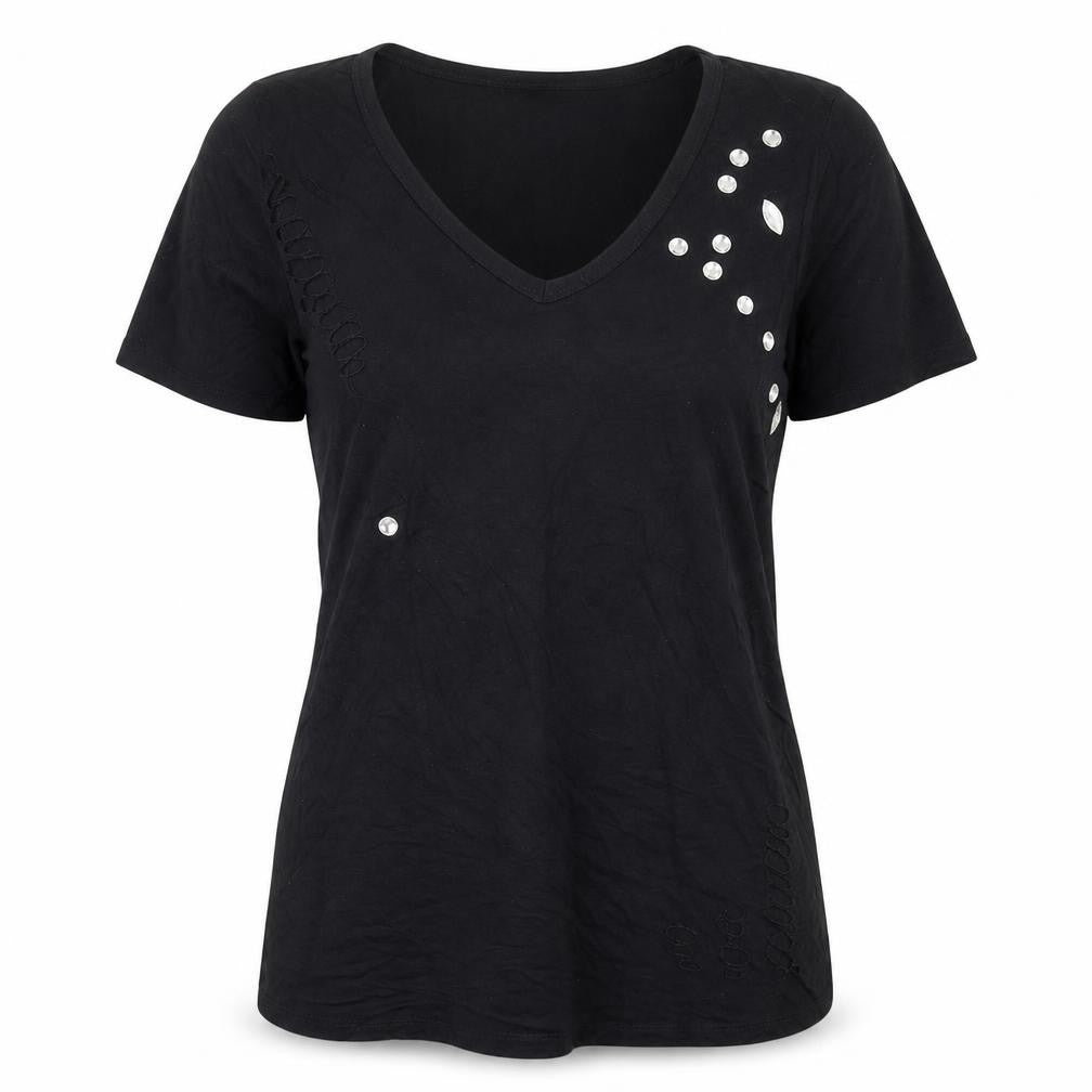 Womens UK Size 10 Select Black Basic T-Shirt