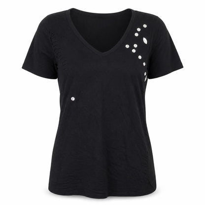 Womens UK Size 10 Select Black Basic T-Shirt