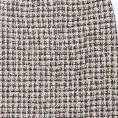 BHS Womens Multicoloured Geometric Acrylic A-Line Skirt Size 12 Zip