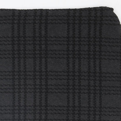 Marks and Spencer Womens Grey Geometric Polyester A-Line Skirt Size 16