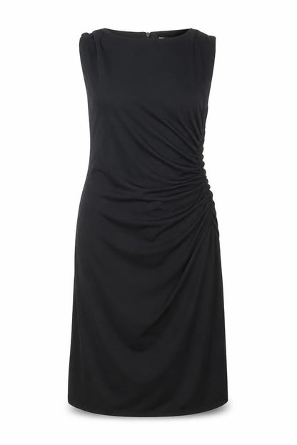 Zara Womens Black Polyester A-Line Size XL Boat Neck Zip