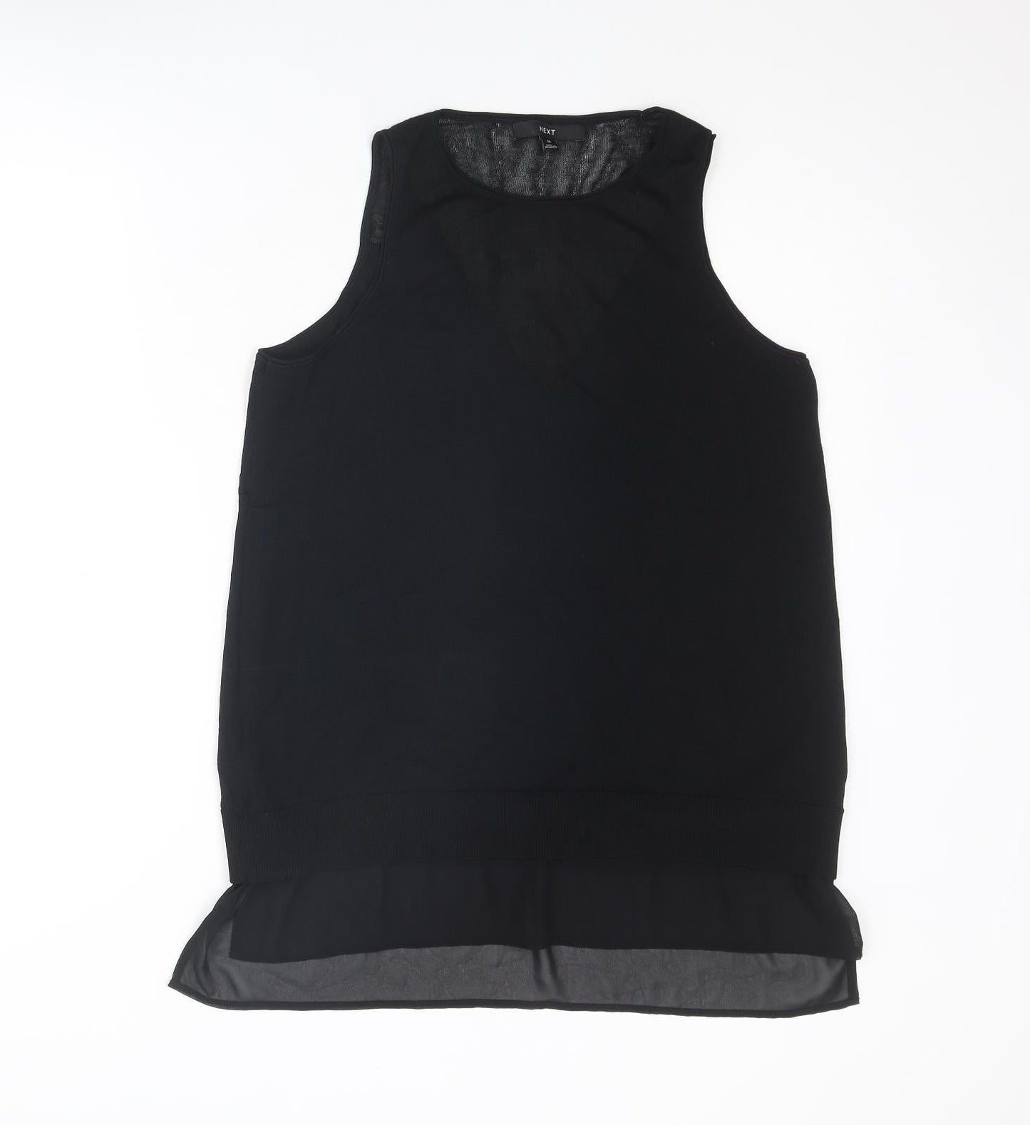 Womens UK Size M NEXT Black Vest Jumper