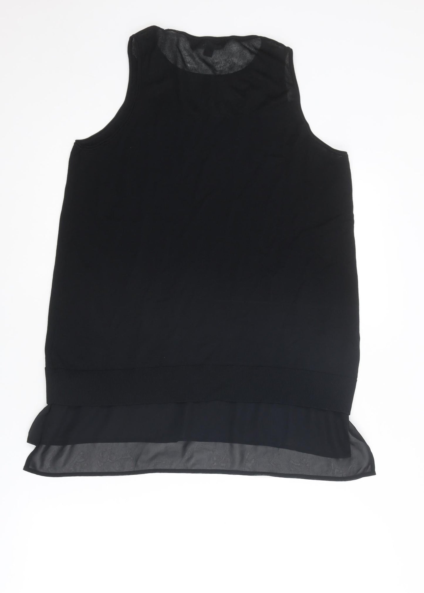 Womens UK Size M NEXT Black Vest Jumper