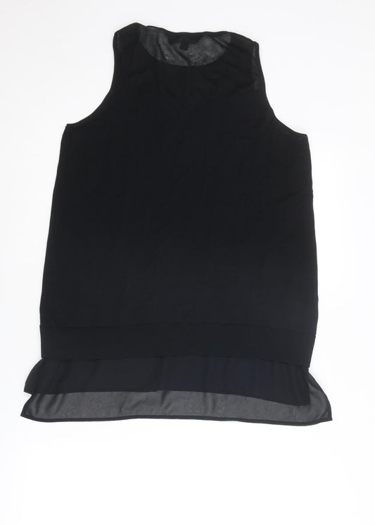 Womens UK Size M NEXT Black Vest Jumper