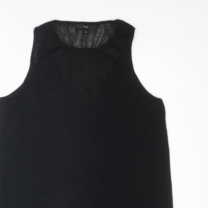 Womens UK Size M NEXT Black Vest Jumper