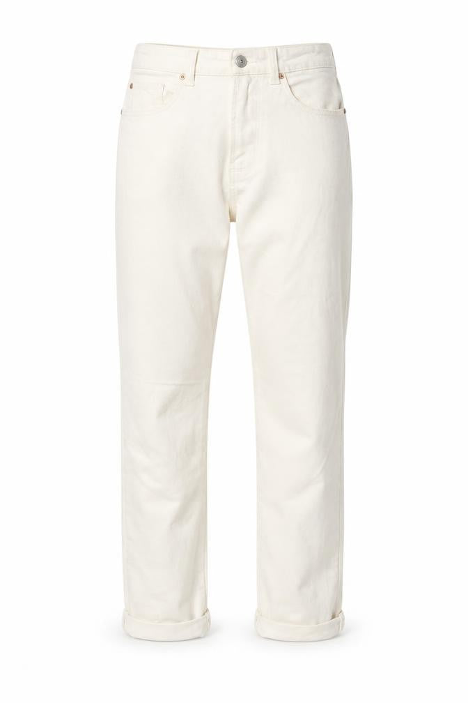 Womens UK Size 8 Denim & Co. Regular Fit Straight Ivory Jeans