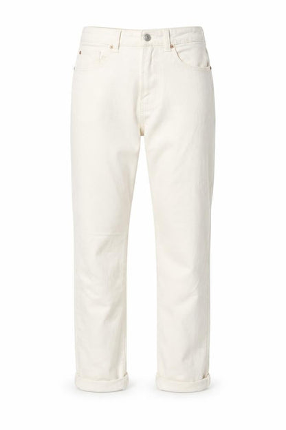 Womens UK Size 8 Denim & Co. Regular Fit Straight Ivory Jeans