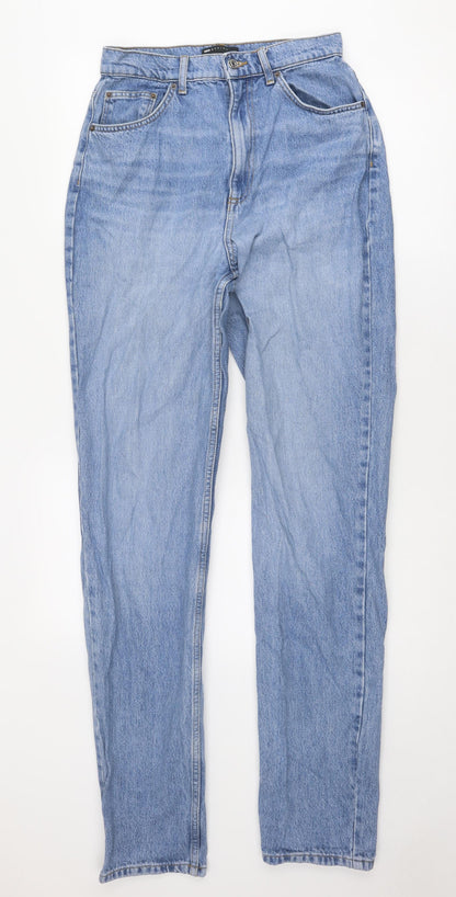 ASOS Womens Blue Cotton Straight Jeans Size 28 in Regular Zip