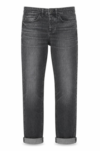 River Island Mens Grey Cotton Straight Jeans Size 26 in Slim Zip