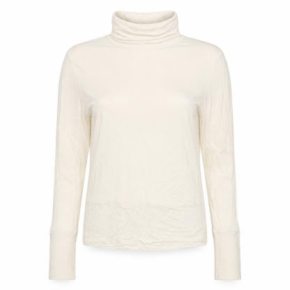 Marks and Spencer Womens Ivory Viscose Basic Blouse Size 8 Roll Neck