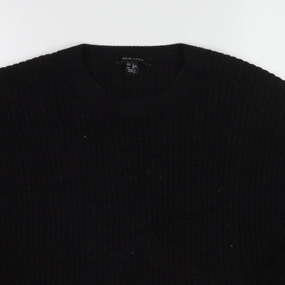 Womens UK Size S New Look Black Pullover Jumper