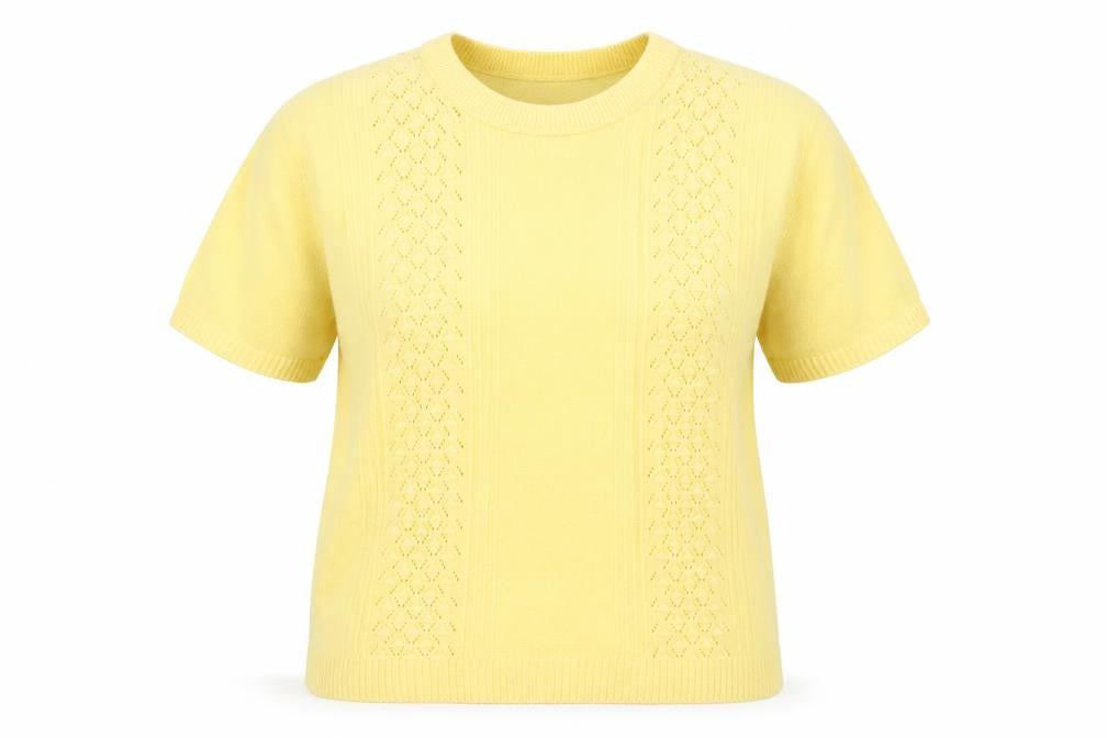 Womens UK Size M Pure & Natural Yellow Pullover Jumper