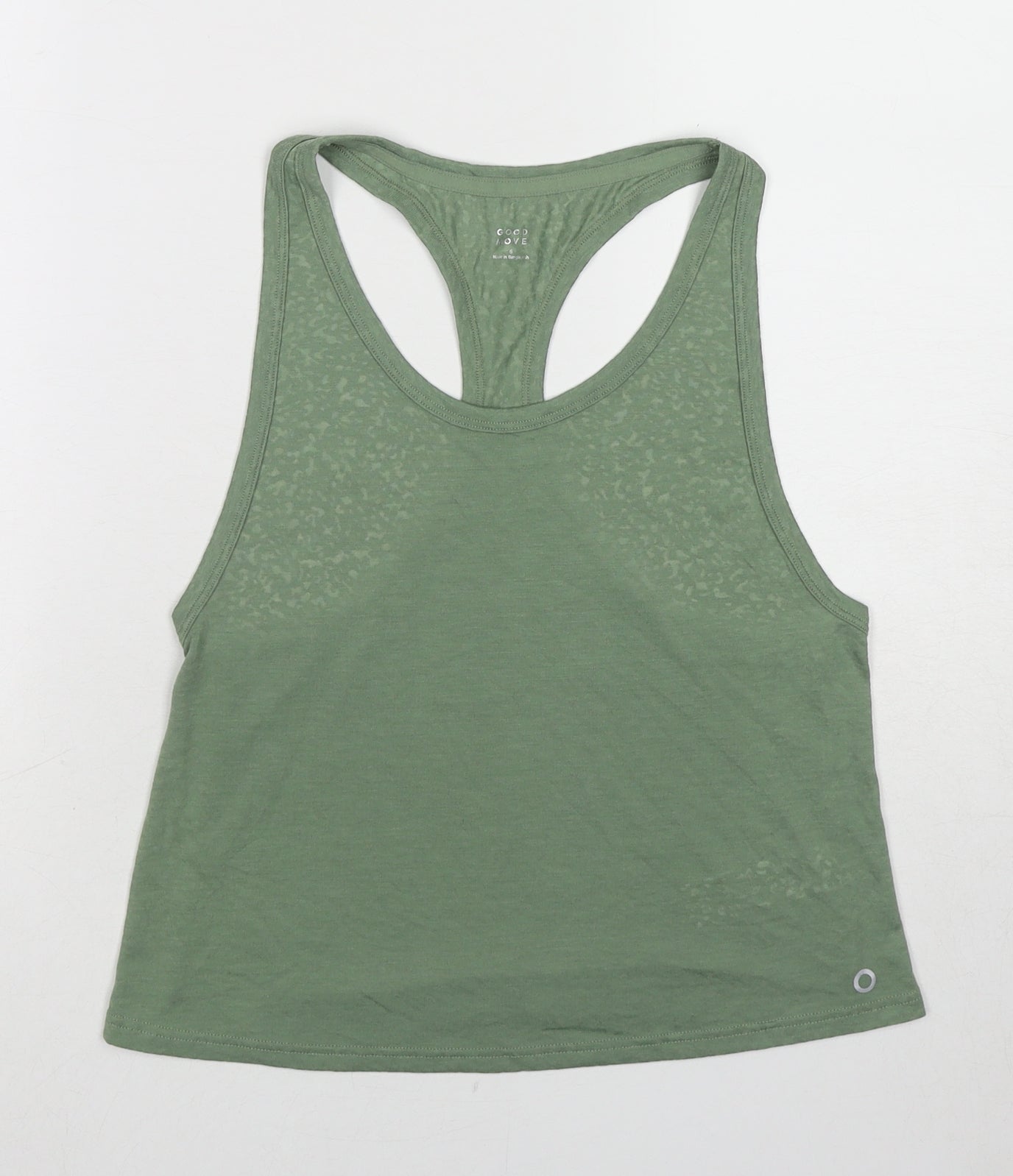 Womens UK Size 6 GOODMOVE Green Basic Tank