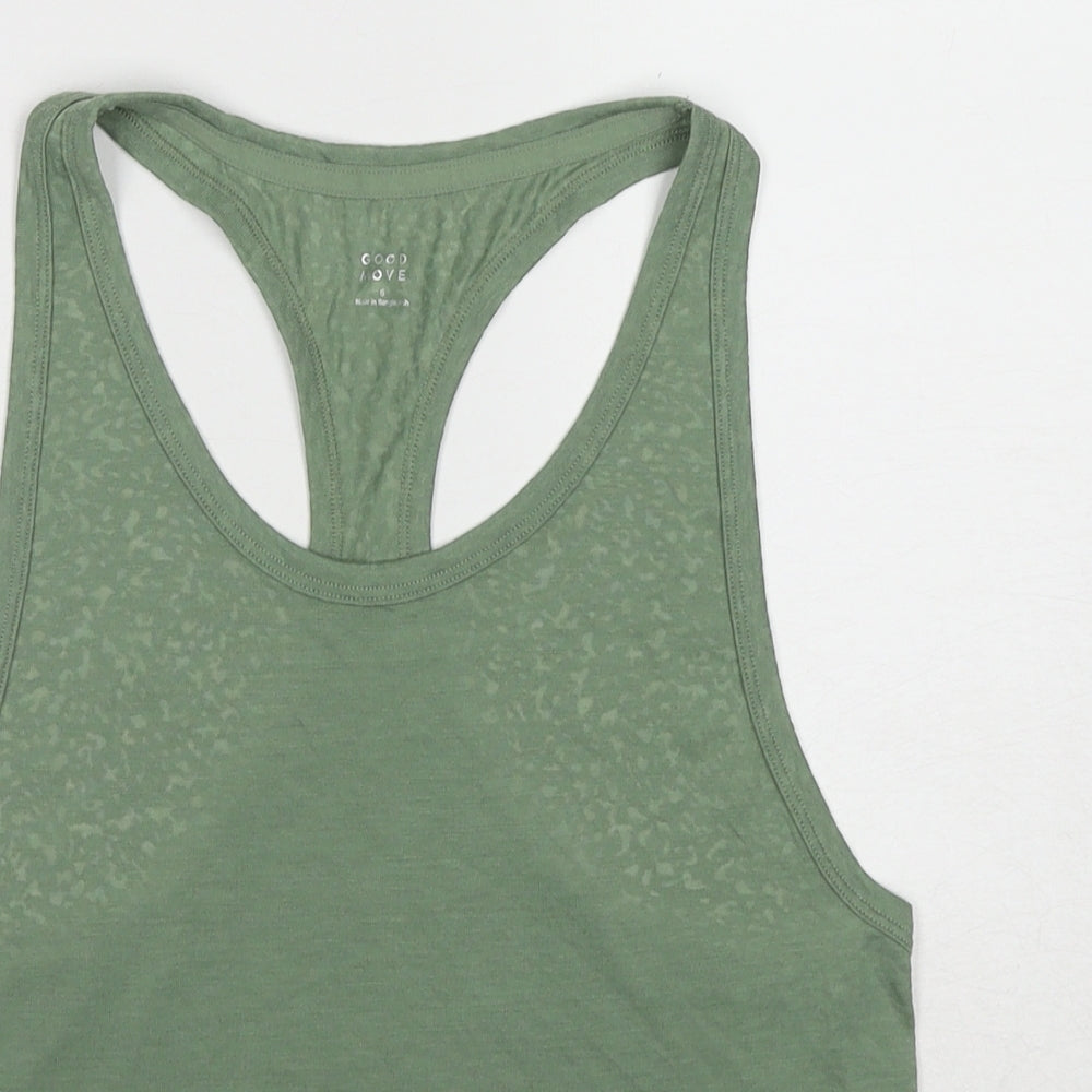 Womens UK Size 6 GOODMOVE Green Basic Tank