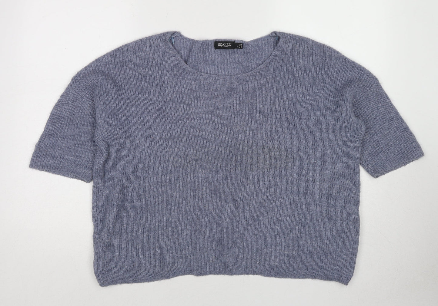 Womens UK Size S Soaked in Luxury Blue Pullover Jumper