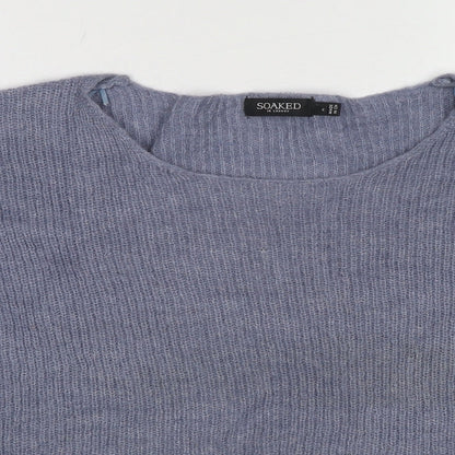 Womens UK Size S Soaked in Luxury Blue Pullover Jumper