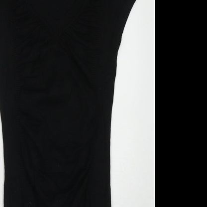 Horia Jeans Womens Black Viscose Jumper Dress Size S V-Neck Pullover