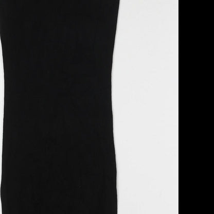 Horia Jeans Womens Black Viscose Jumper Dress Size S V-Neck Pullover