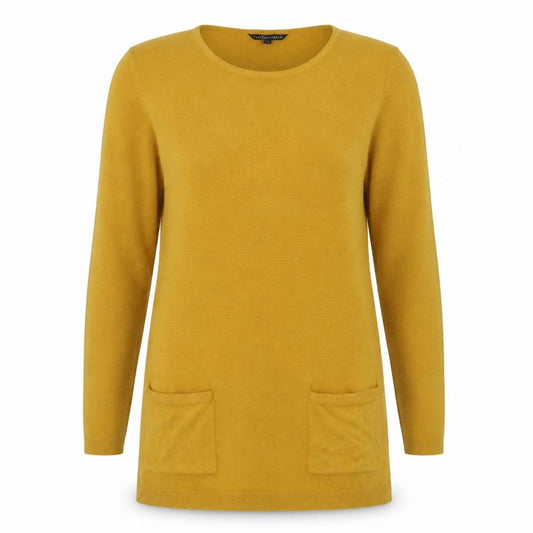 Womens UK Size 14 Love Knitwear Yellow Pullover Jumper