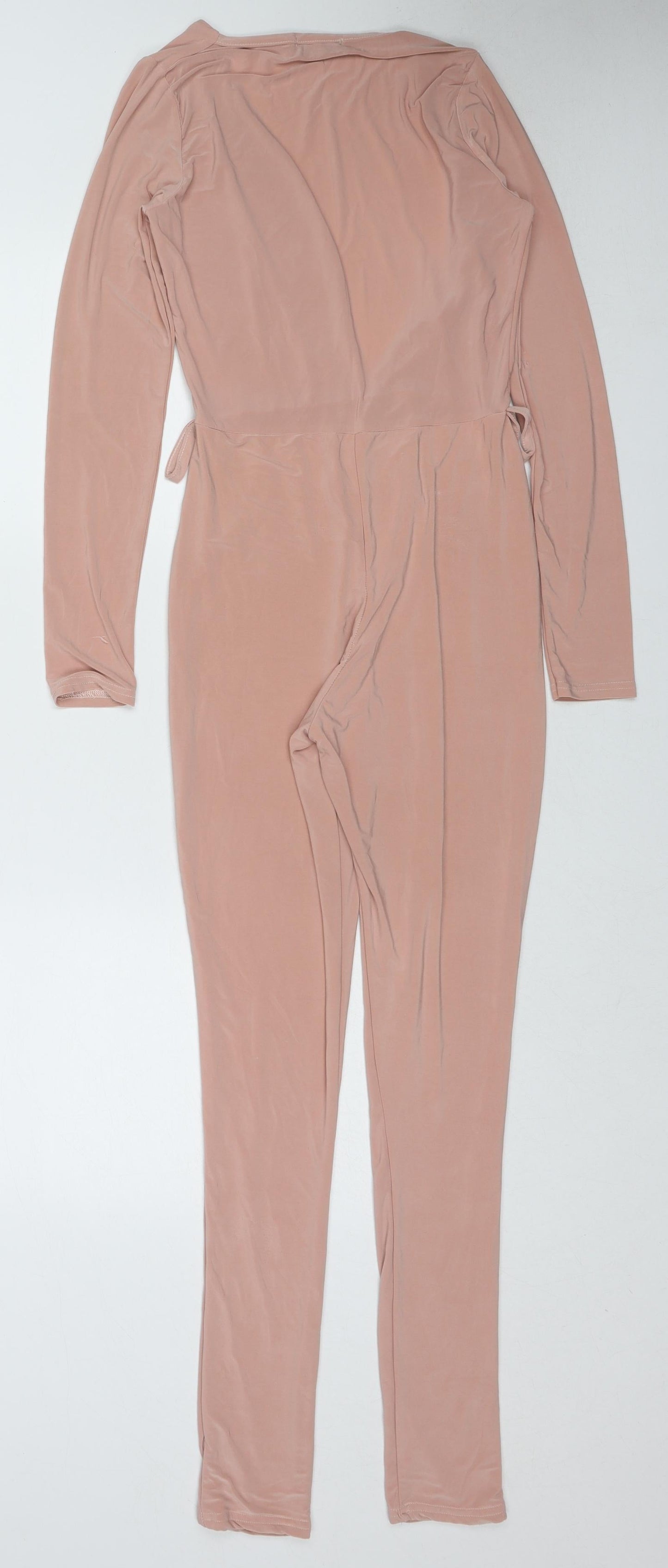 PRETTYLITTLETHING Womens Pink Viscose Jumpsuit One-Piece Size 8 Pullover