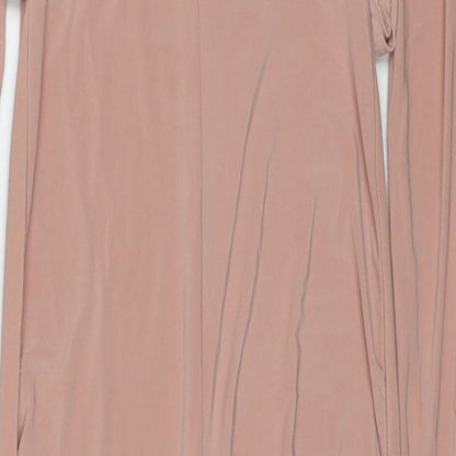 PRETTYLITTLETHING Womens Pink Viscose Jumpsuit One-Piece Size 8 Pullover