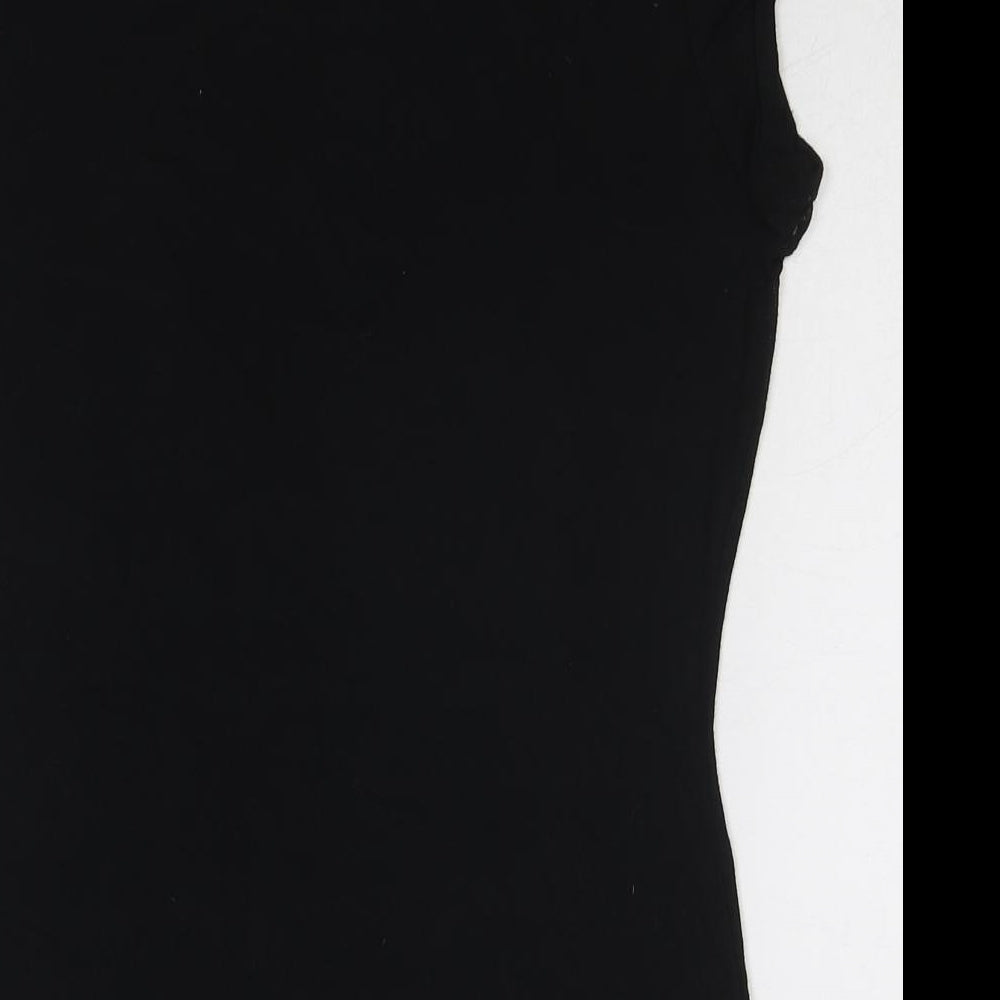 Womens UK Size 12 Warehouse Black Basic Blouse