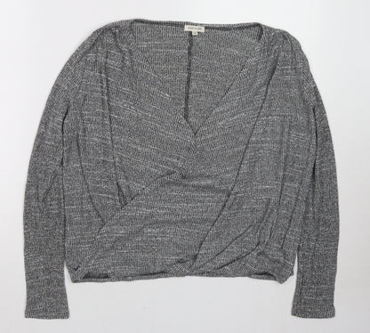 Womens UK Size 10 River Island Grey Basic Blouse